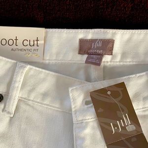 J.Jill boot cut authentic fit stretch white jeans.